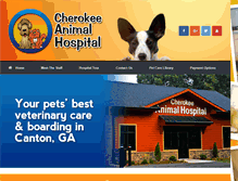 Tablet Screenshot of cherokeeanimalhospital.com